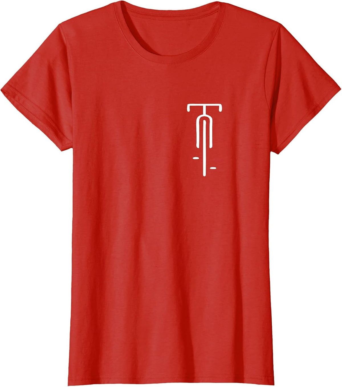 Bicycle Logo Minimal Retro for Bicycle Lovers T-Shirt - Red