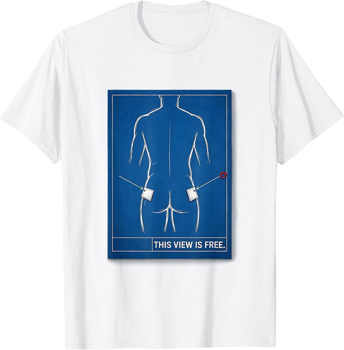 Men's This View Is Free Outdoor Nature Design T-Shirt - White
