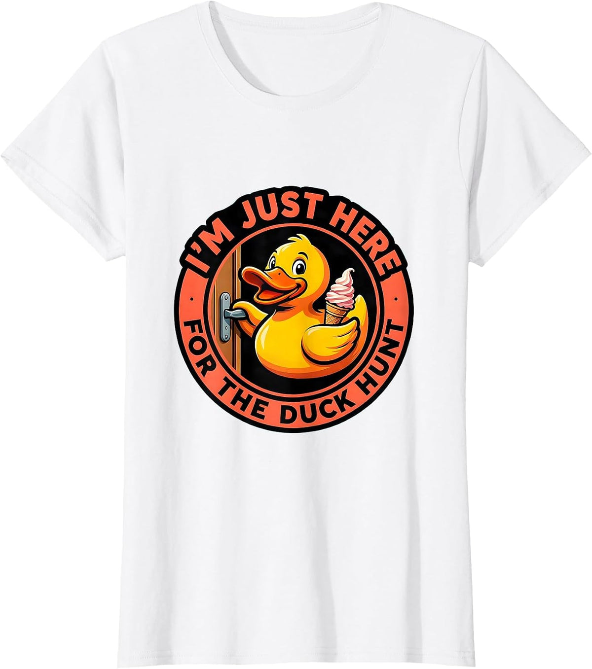 I'm Just Here For The Duck Hunt Funny Cruise Matching Group T-Shirt - White