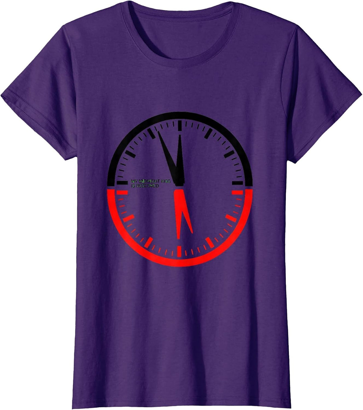Women's My Midnight Kiss Is Reserved Geometric Naughty Couple New T-Shirt - Purple