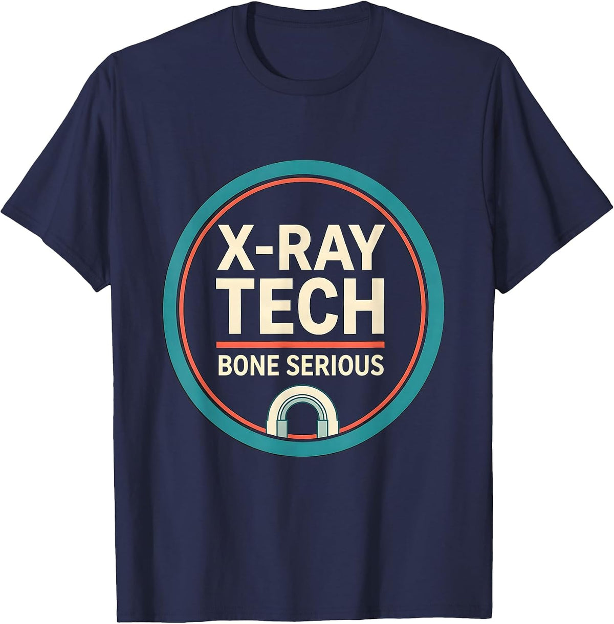 X-Ray Tech, Bone Serious Funny Radiology Tech Humor T-Shirt - Navy Blue