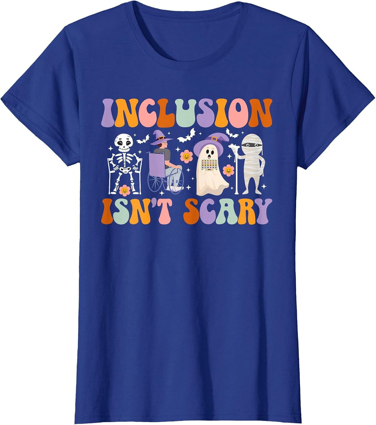 Spooky ABA Therapist Halloween Groovy ABA Therapy T-Shirt - Royal Blue