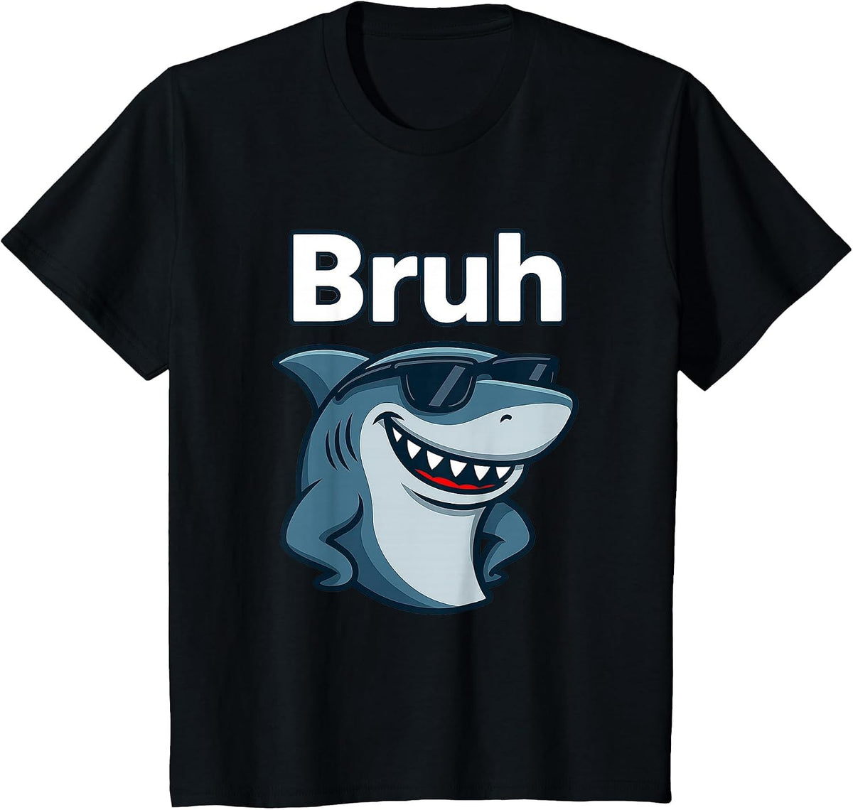 Bruh - Wildlife Sea Lover Marine Biology Shark Lover T-Shirt - Black