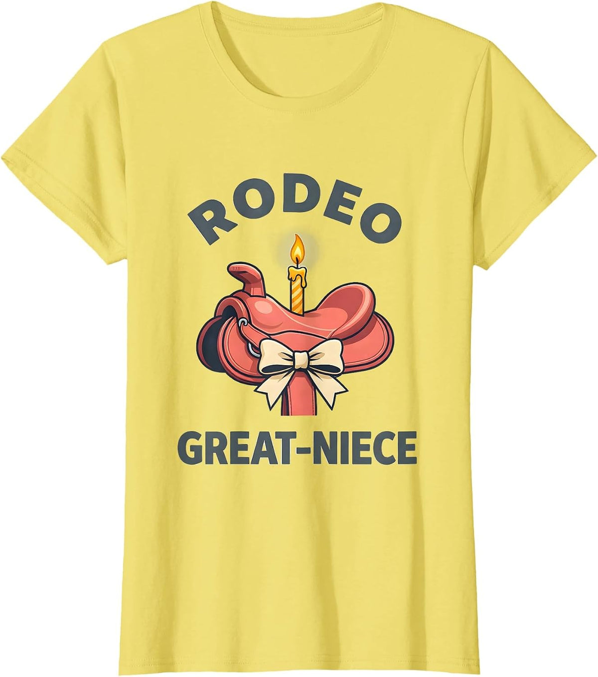 Rodeo Great-Niece Pink Boots Coquette CowGirl Birthday Party T-Shirt - Lemon Yellow