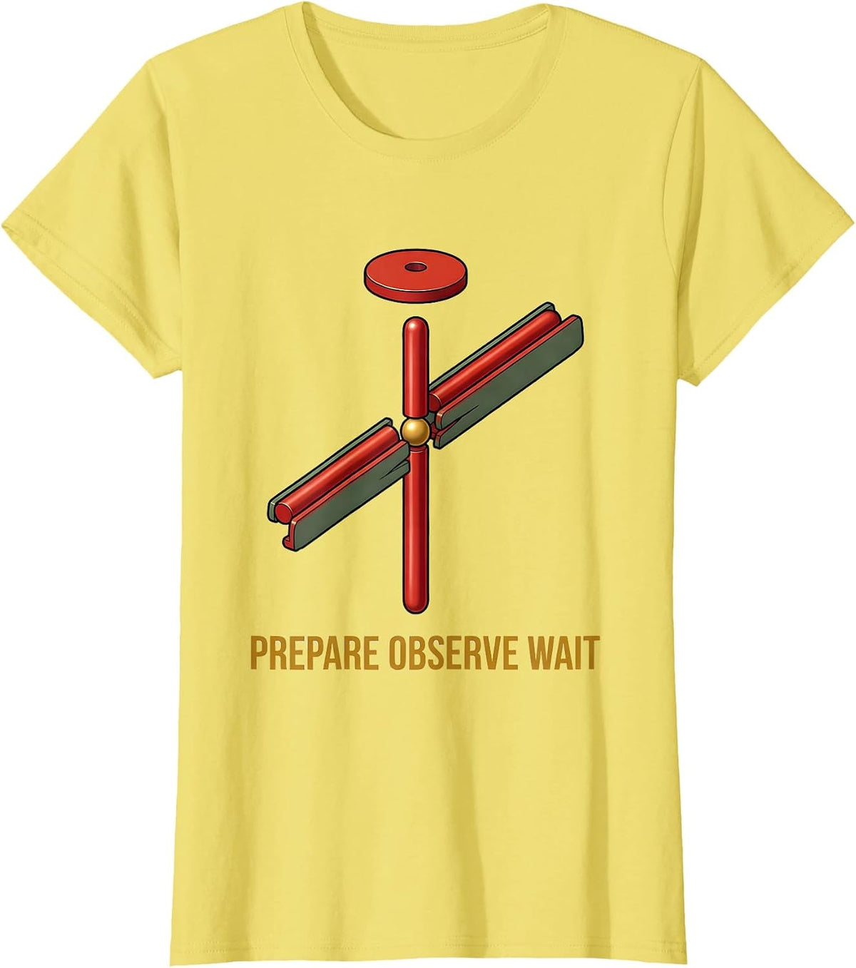 Prepare Observe Wait Montessori Teacher Philosophy Pride T-Shirt - Lemon Yellow