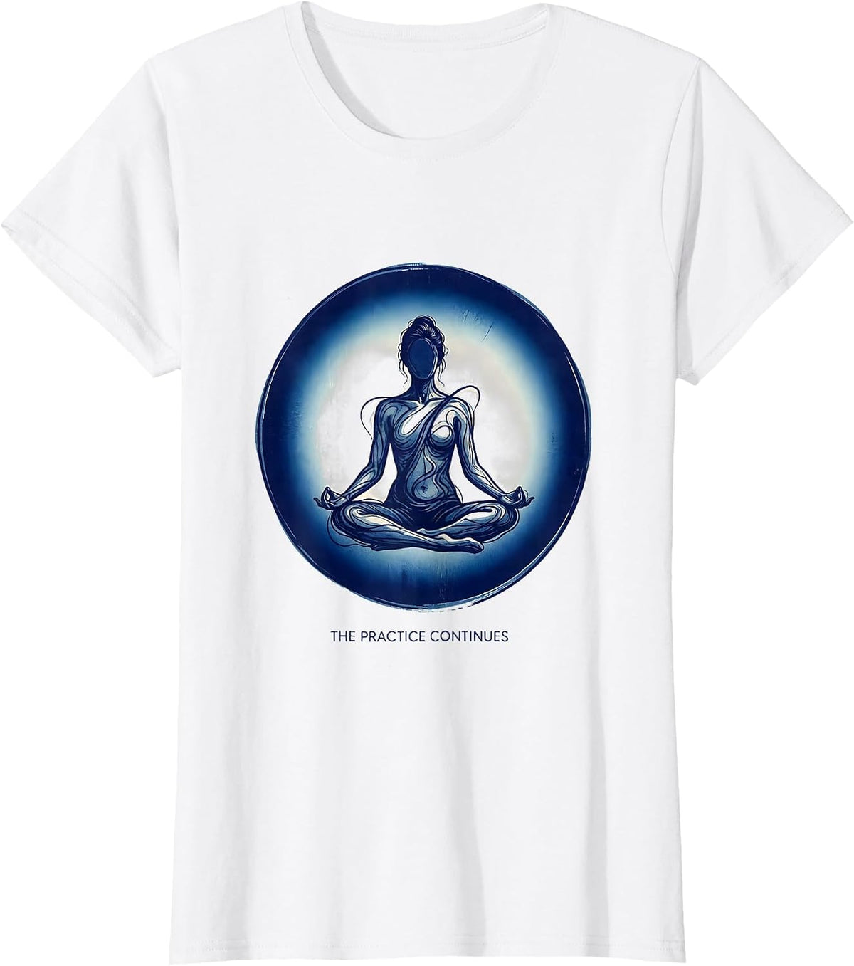 The Practice Continues Funny Zen Mindfulness Yoga Meditation T-Shirt - White