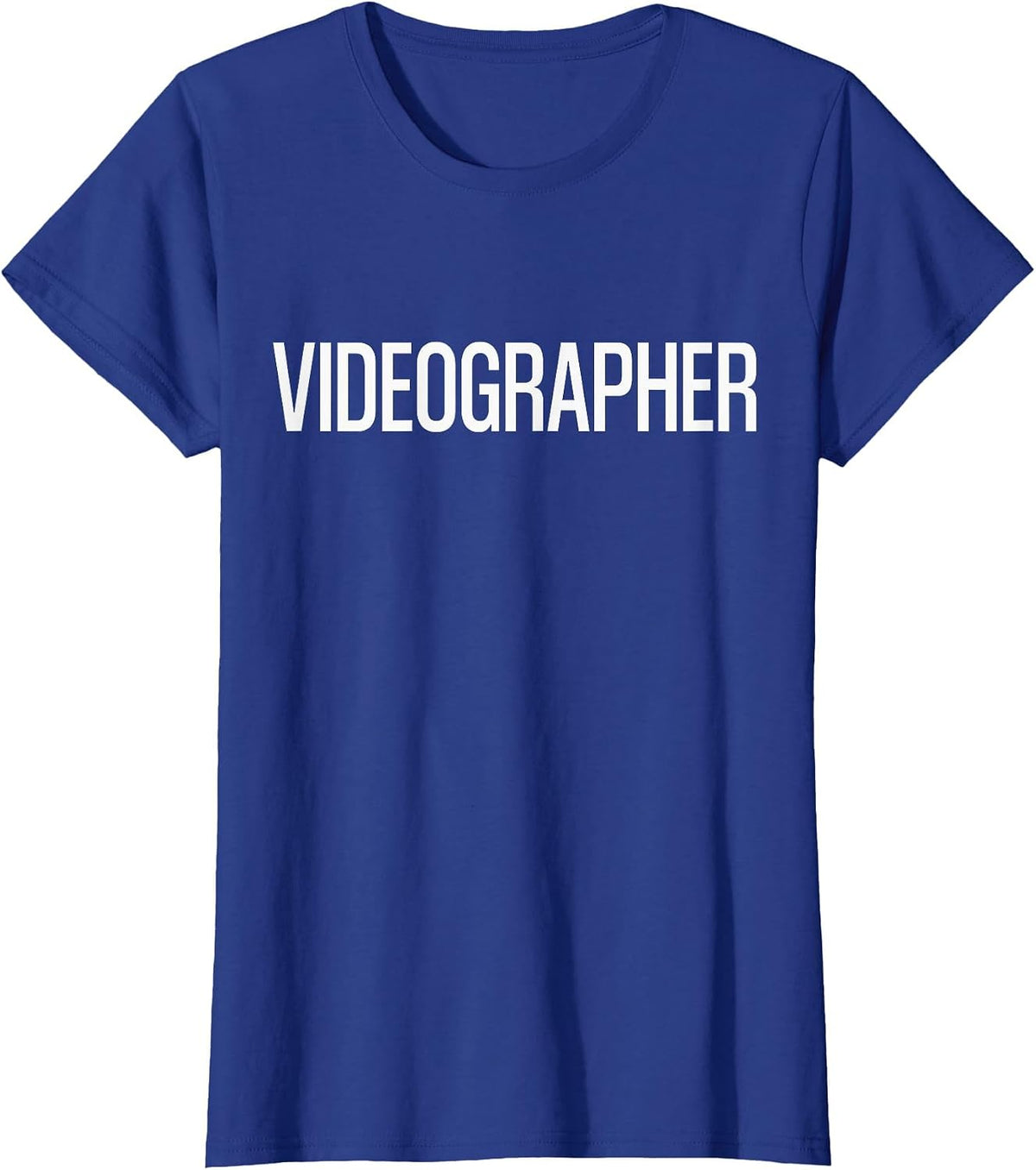 Bold Videographer Text | Film Crew T-Shirt - Royal Blue