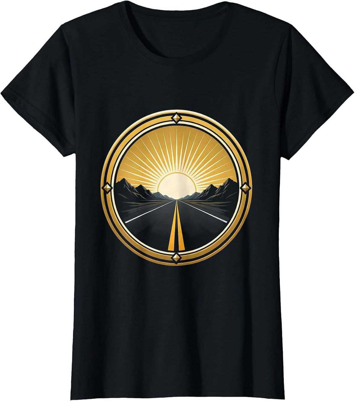 Open Road Horizon Proud Life Graphic T-Shirt - Black