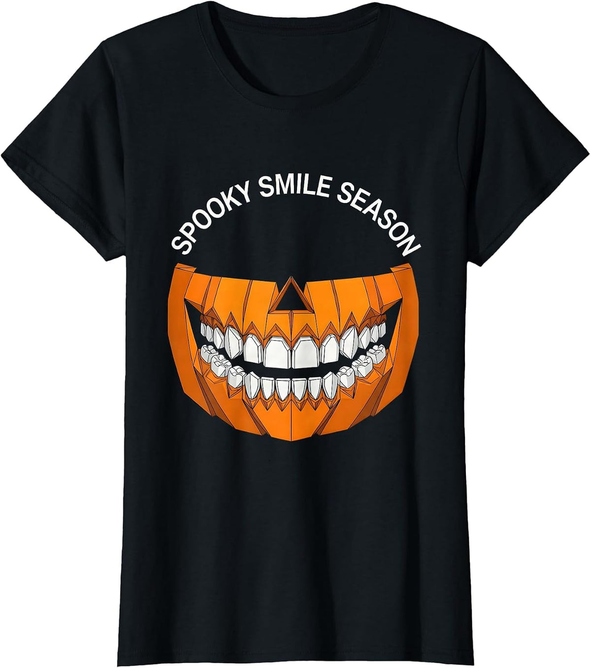 Spooky Smile Season Dental Halloween Design T-Shirt - Black