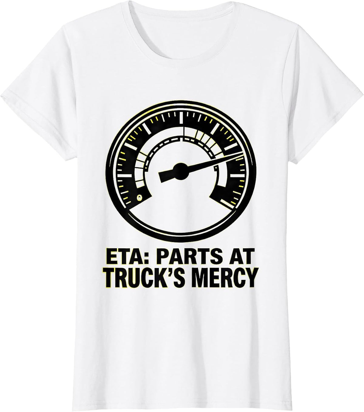 ETA PARTS AT TRUCK'S MERCY Funny Mechanic Skeleton Auto T-Shirt - White