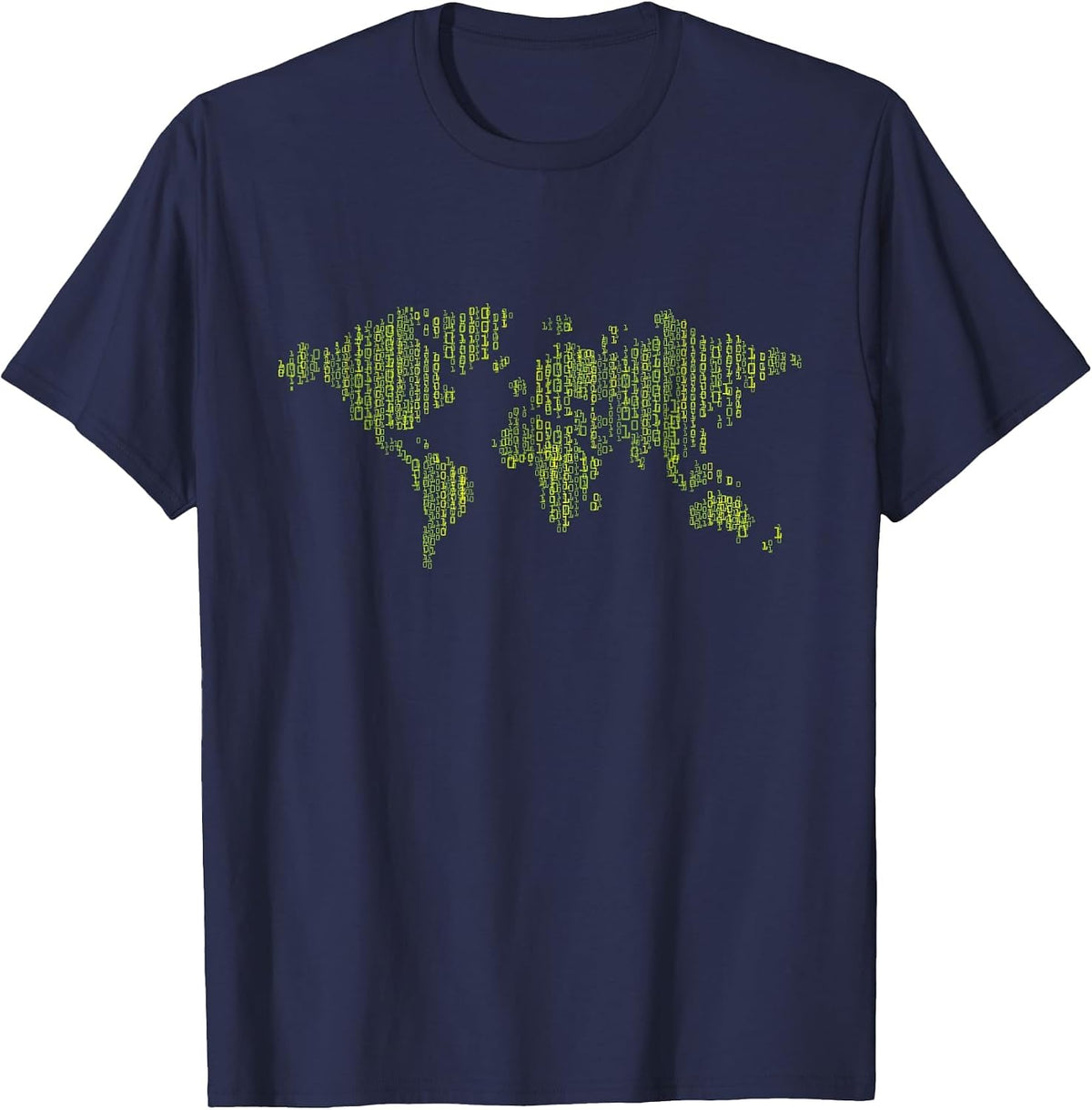 Binary World Computer Coding Programmer T-Shirt - Navy Blue