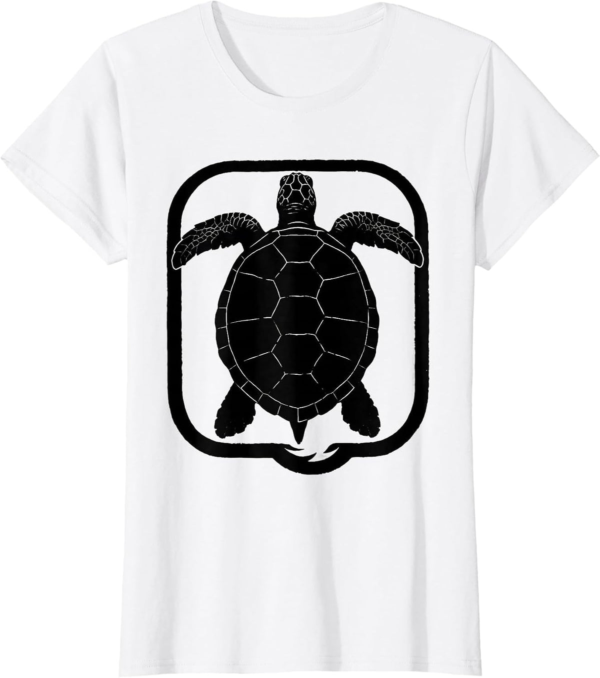 Women's Sea Turtle Silhouette Tropical Souvenir Beach Lover Gift T-Shirt - White