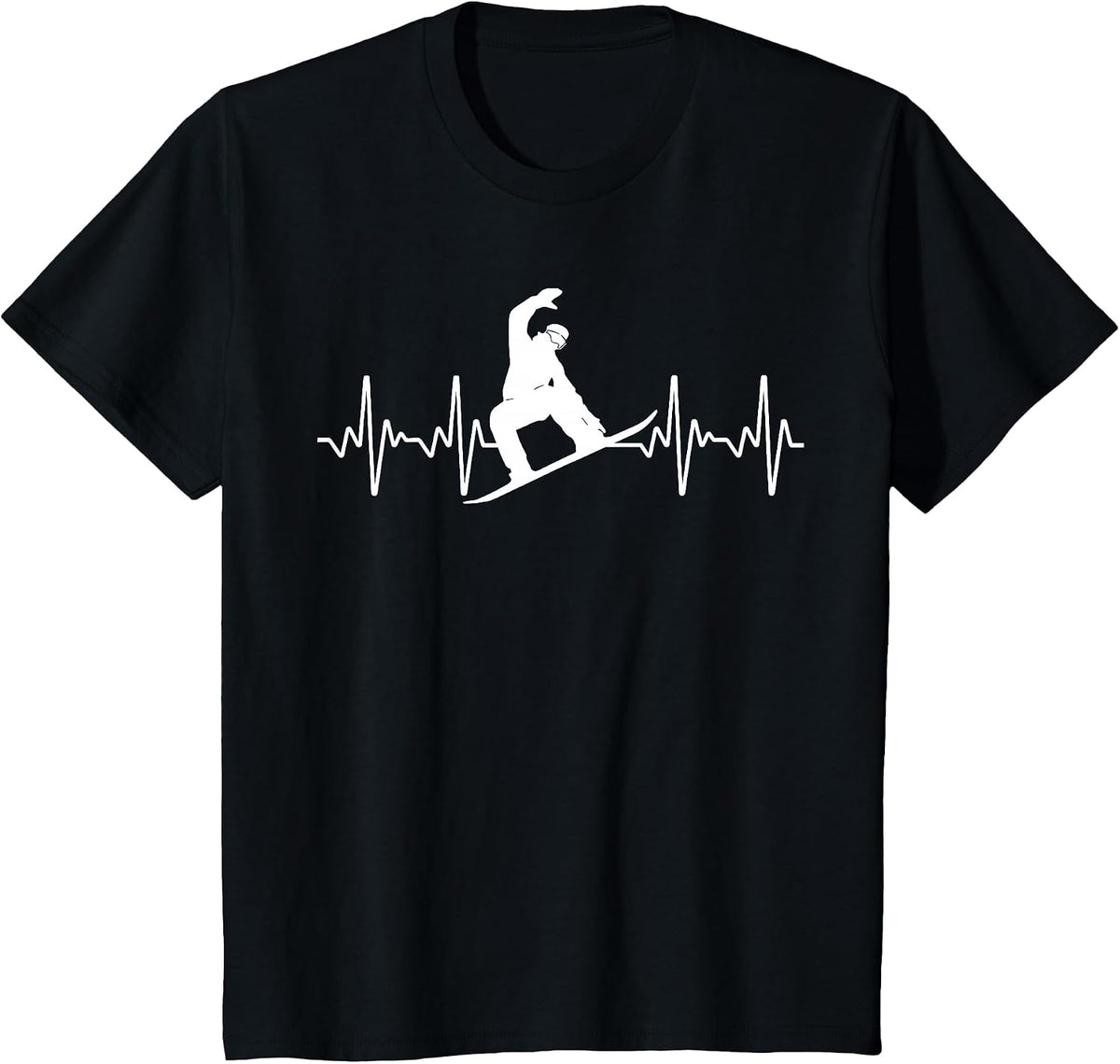 Funny Snowboarding Lover Art for Men Women Snowboarder T-Shirt - Black