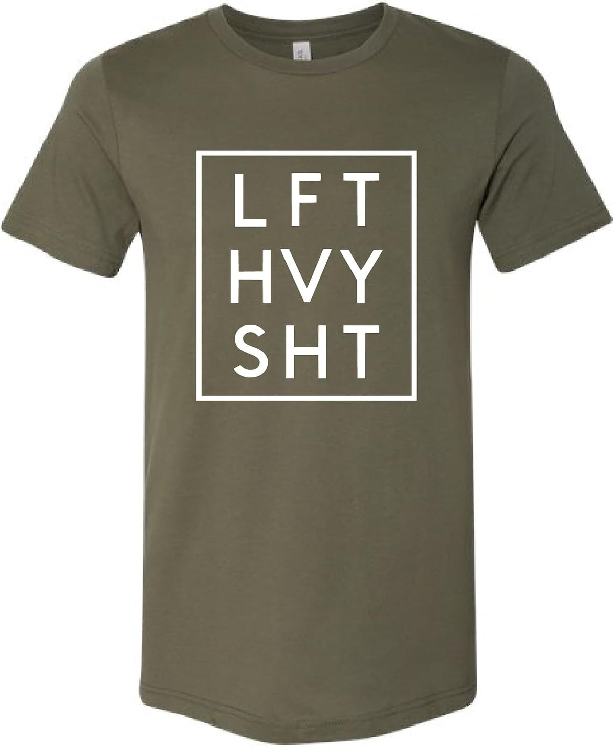 LFT HVY SHT Gym Motivation Shirt | Funny Workout Tee for Men | Weightlifting Gift for Brother, Dad, Husband - Military Green