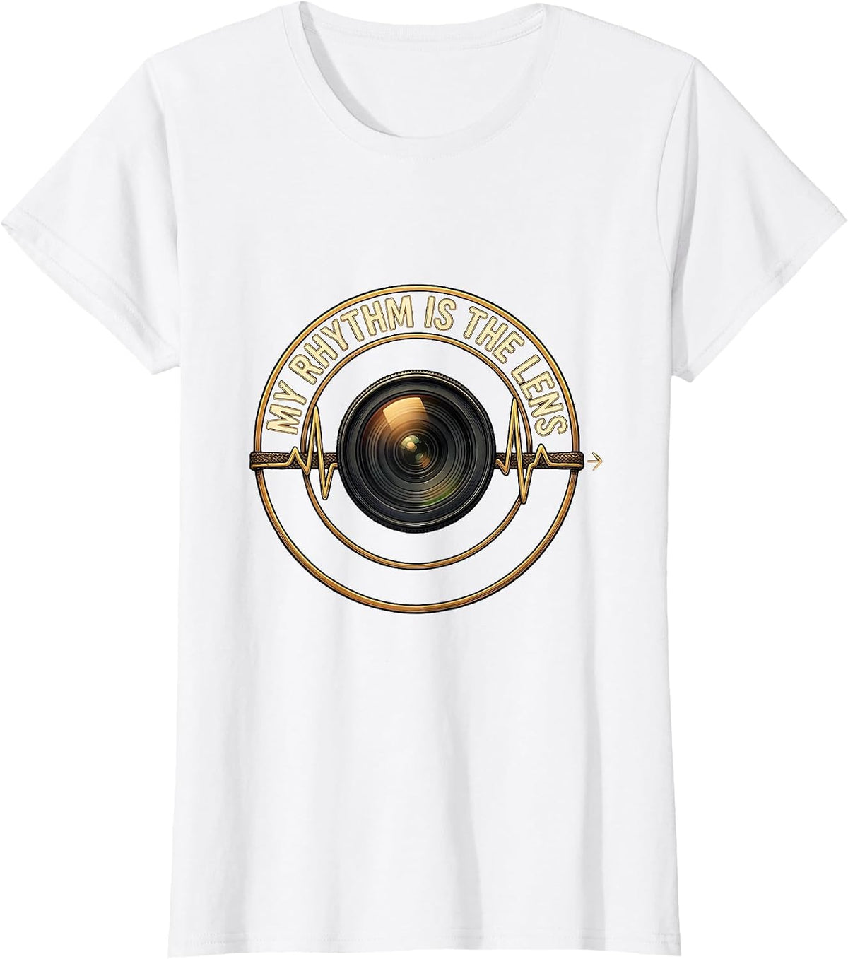 My Rhythm Is The Lens Photography Photographer Hobby Passion T-Shirt - White