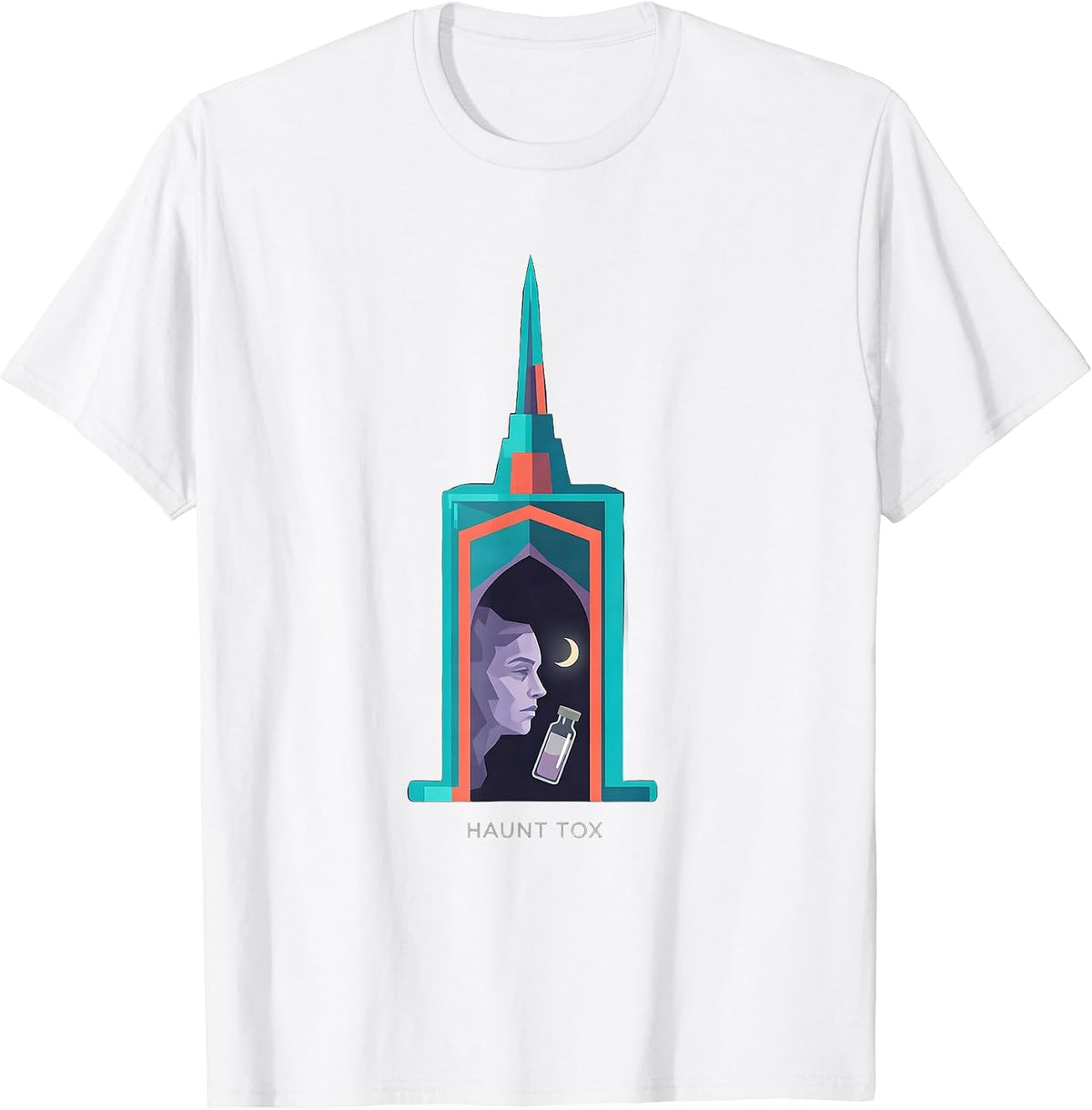 Haunt Tox Flat Vector Halloween Aesthetic Nurse Injector T-Shirt - White