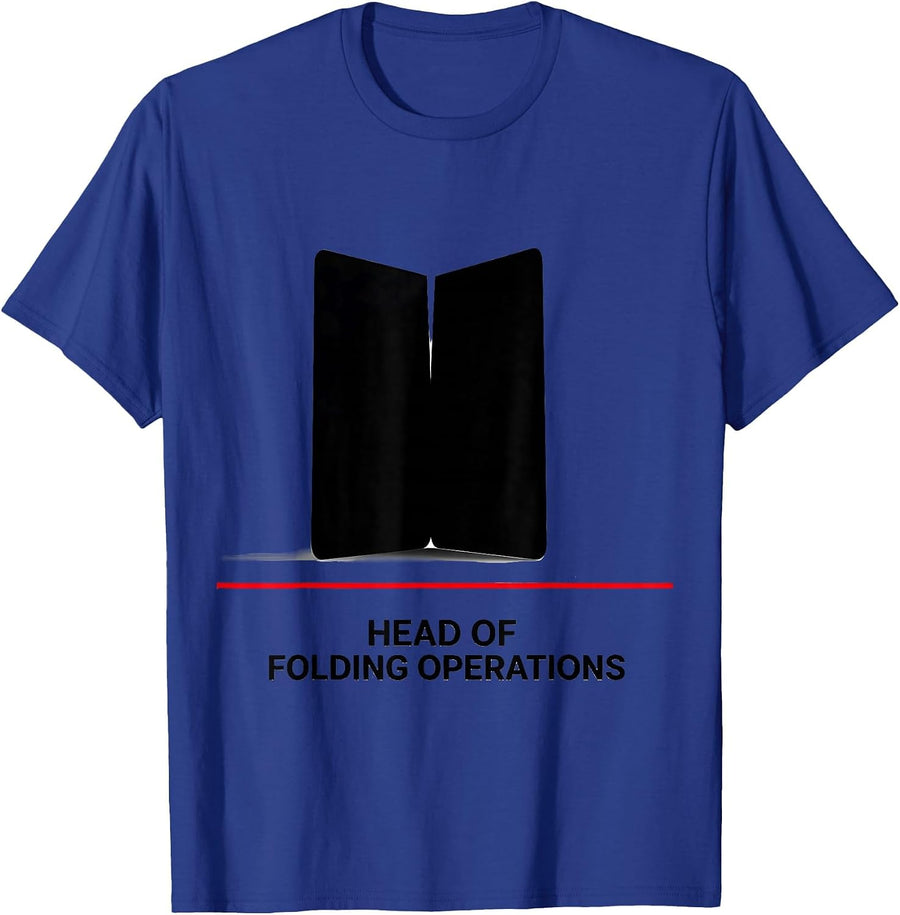 Head of Folding Operations Funny Casino Gambling Poker Gift T-Shirt - Royal Blue