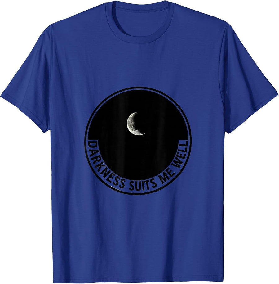Darkness Suits Me Well Emo Gothic Design T-Shirt - Royal Blue