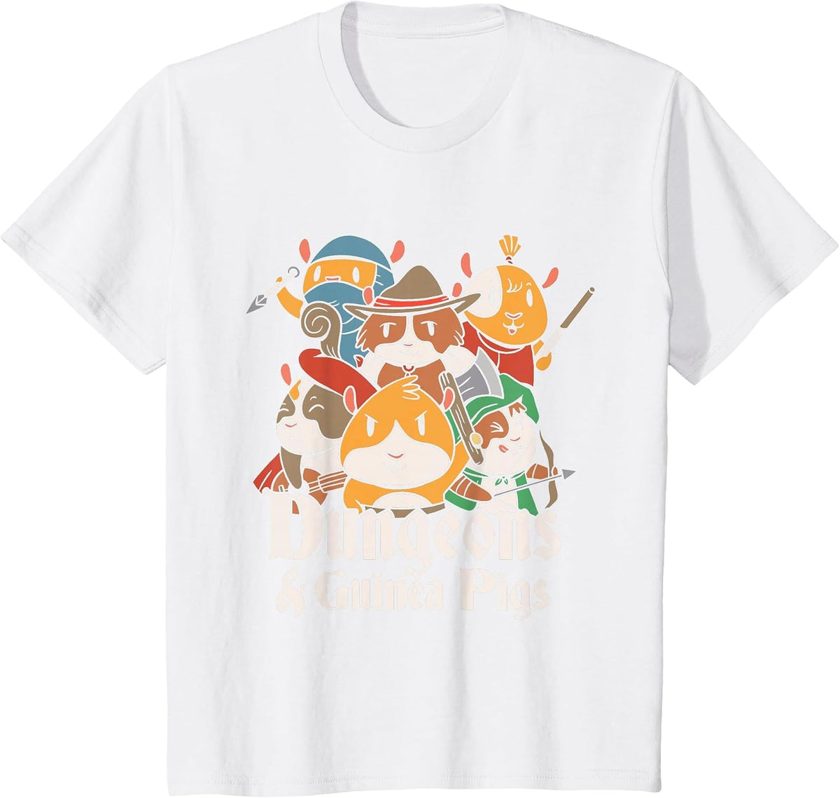Dungeons and Guinea Pigs Parody T-Shirt - White