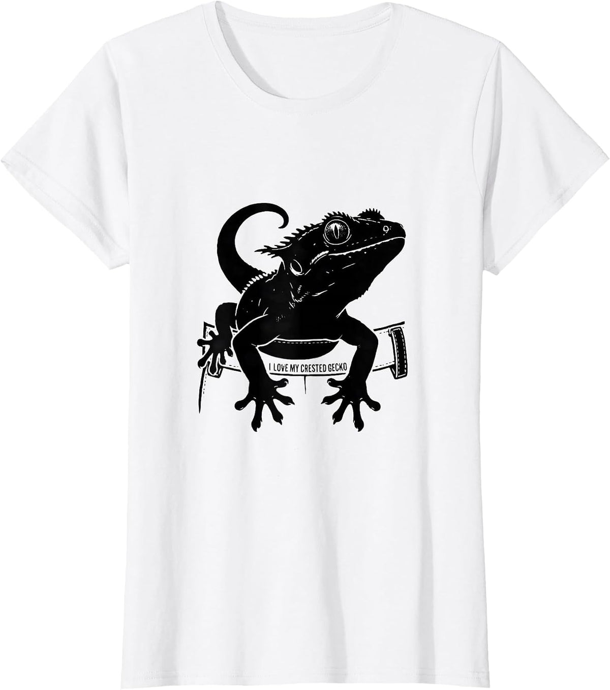 Women's I Love My Crested Gecko Funny Reptile Lover Pet Owner Humor T-Shirt - White