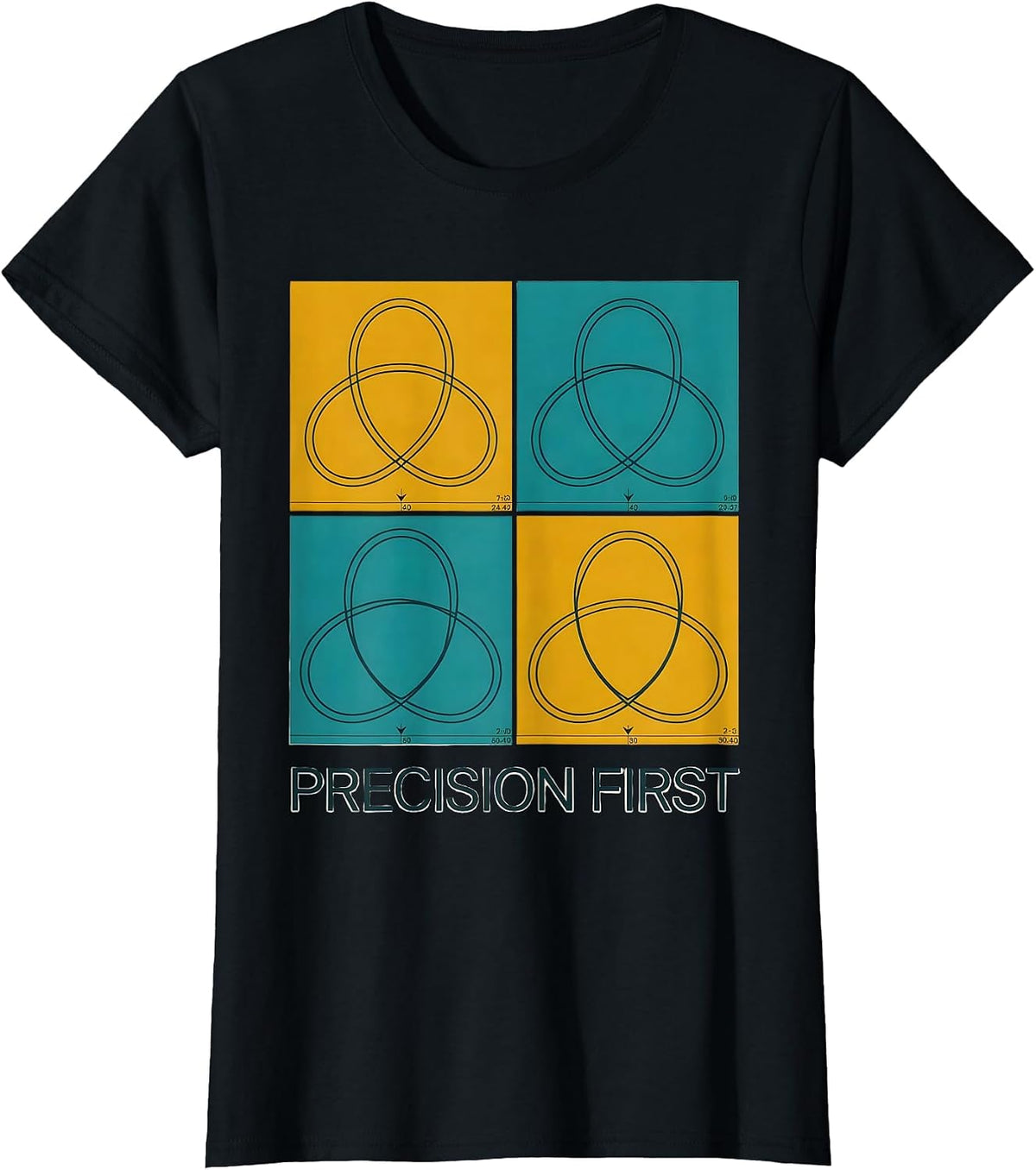 Precision First Retro Radiology Rad Tech X-Ray CT MRI Tech T-Shirt - Black