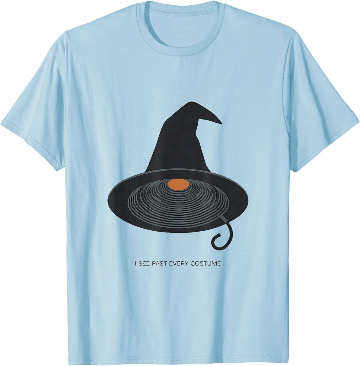 Men's I See Past Every Costume Editorial Conceptual Sonographer T-Shirt - Baby Blue