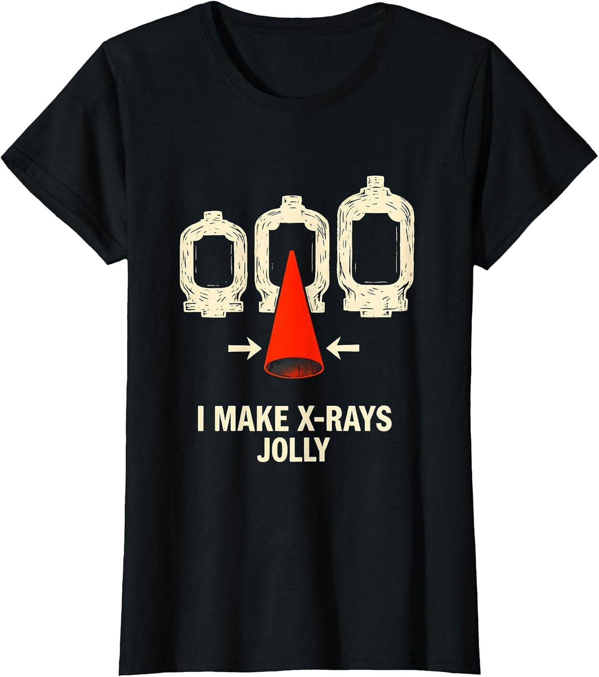 Women's I Make X-Rays Jolly Funny Radiology Tech Rad Tech Gift T-Shirt - Black