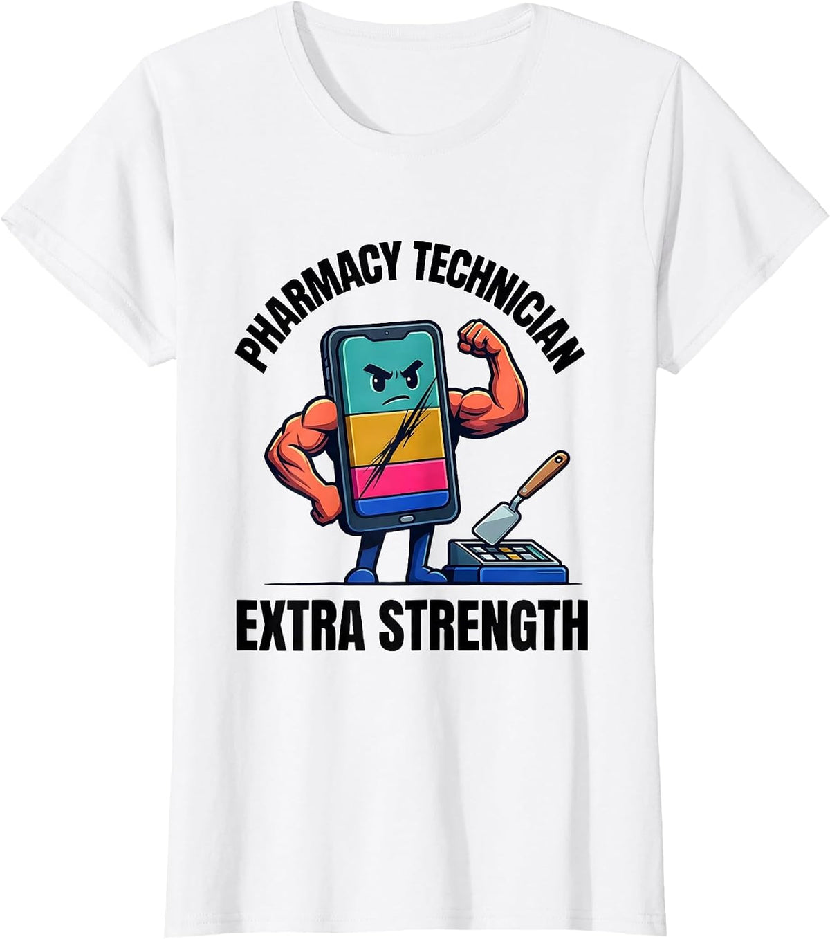 Pharmacy Technician Extra Strength Funny Pharmacy Squad T-Shirt - White