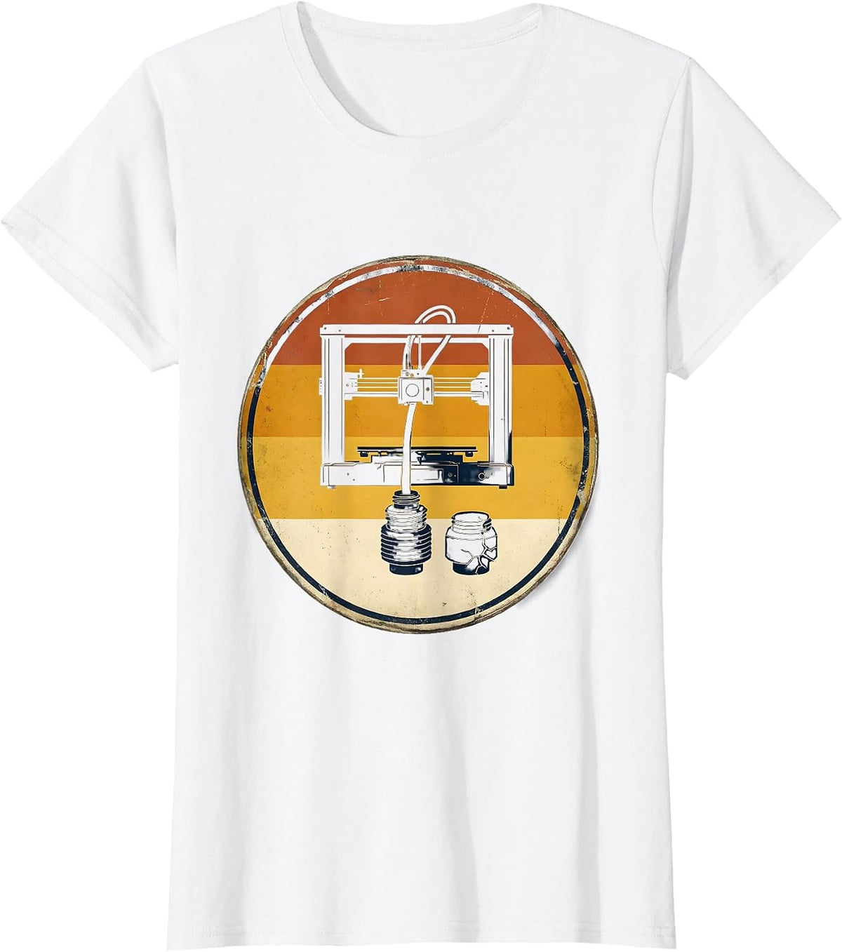 3D Printer Repair Vintage Geek Gift Idea T-Shirt - White