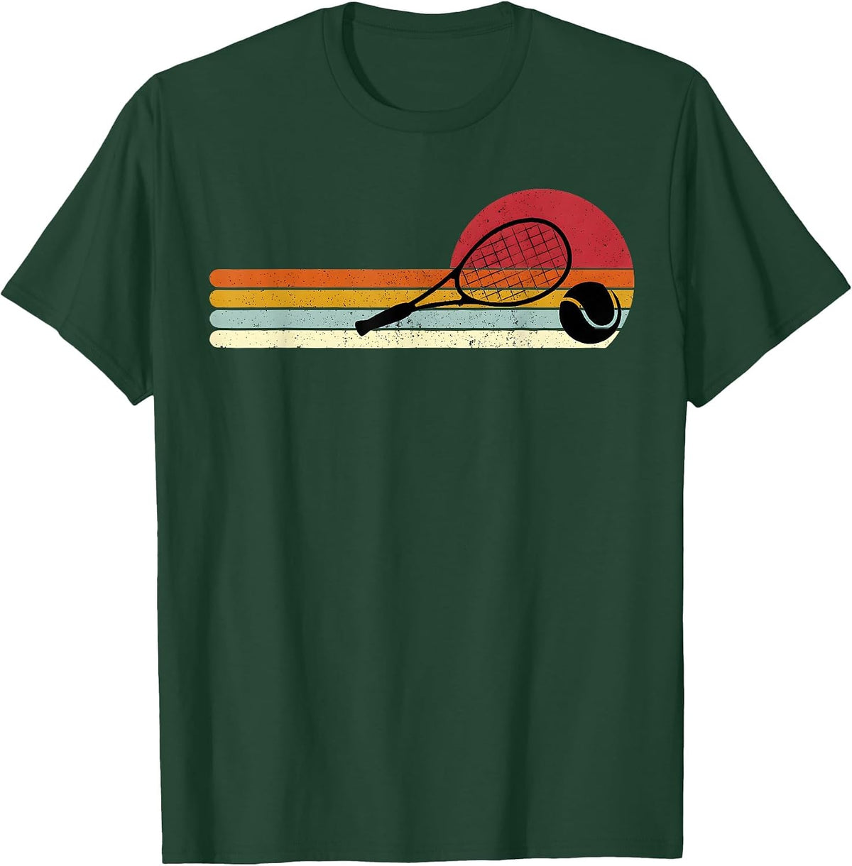 Tennis Sunset T-Shirt - Dark Green