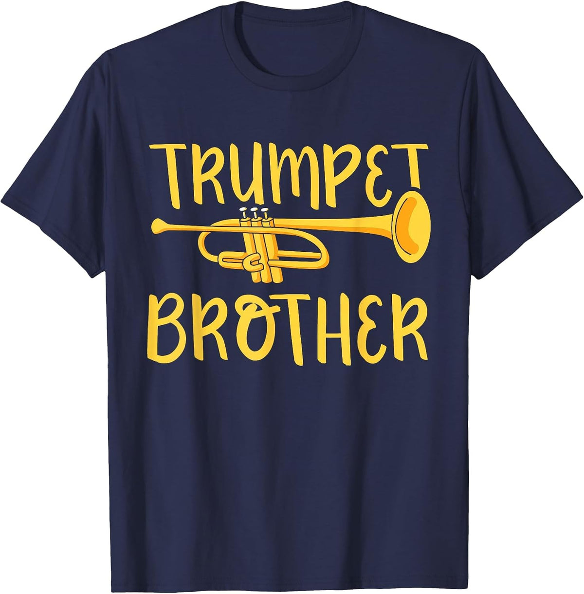 Trumpet Brother Trumpeter Musician Player Instrument T-Shirt - Navy Blue