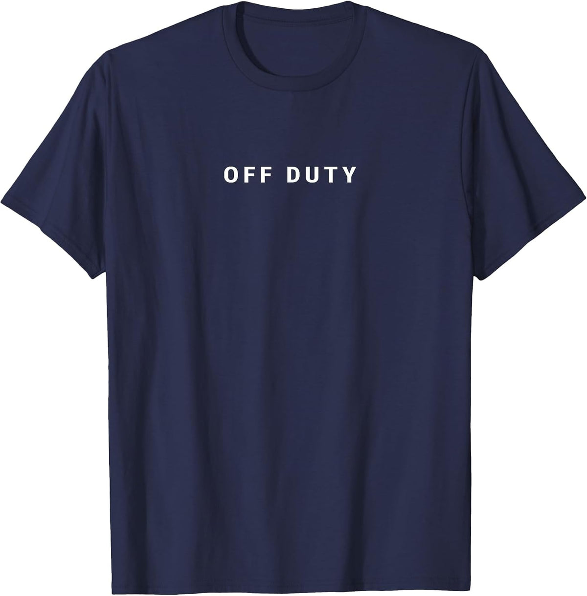 Off Duty Funny Minimalist T-Shirt - Navy Blue