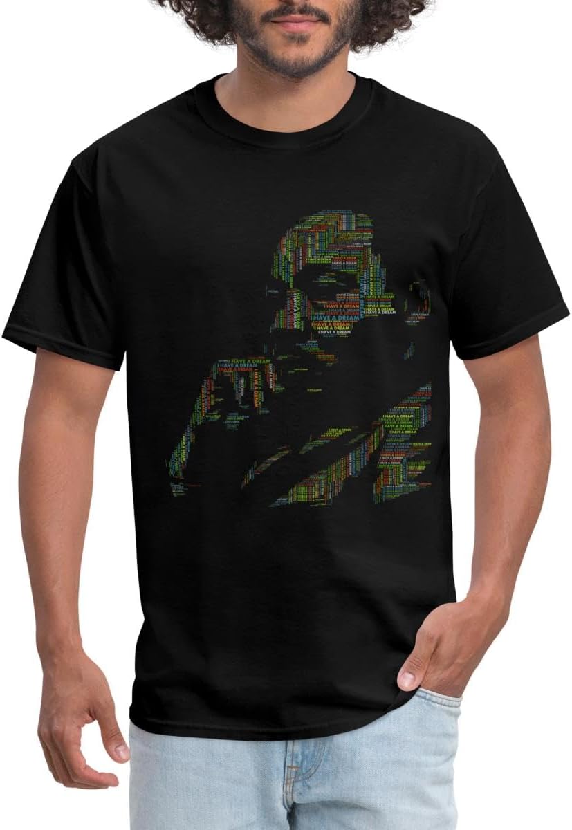 Martin Luther King Jr. I Have A Dream Lettering Men's T-Shirt - Black