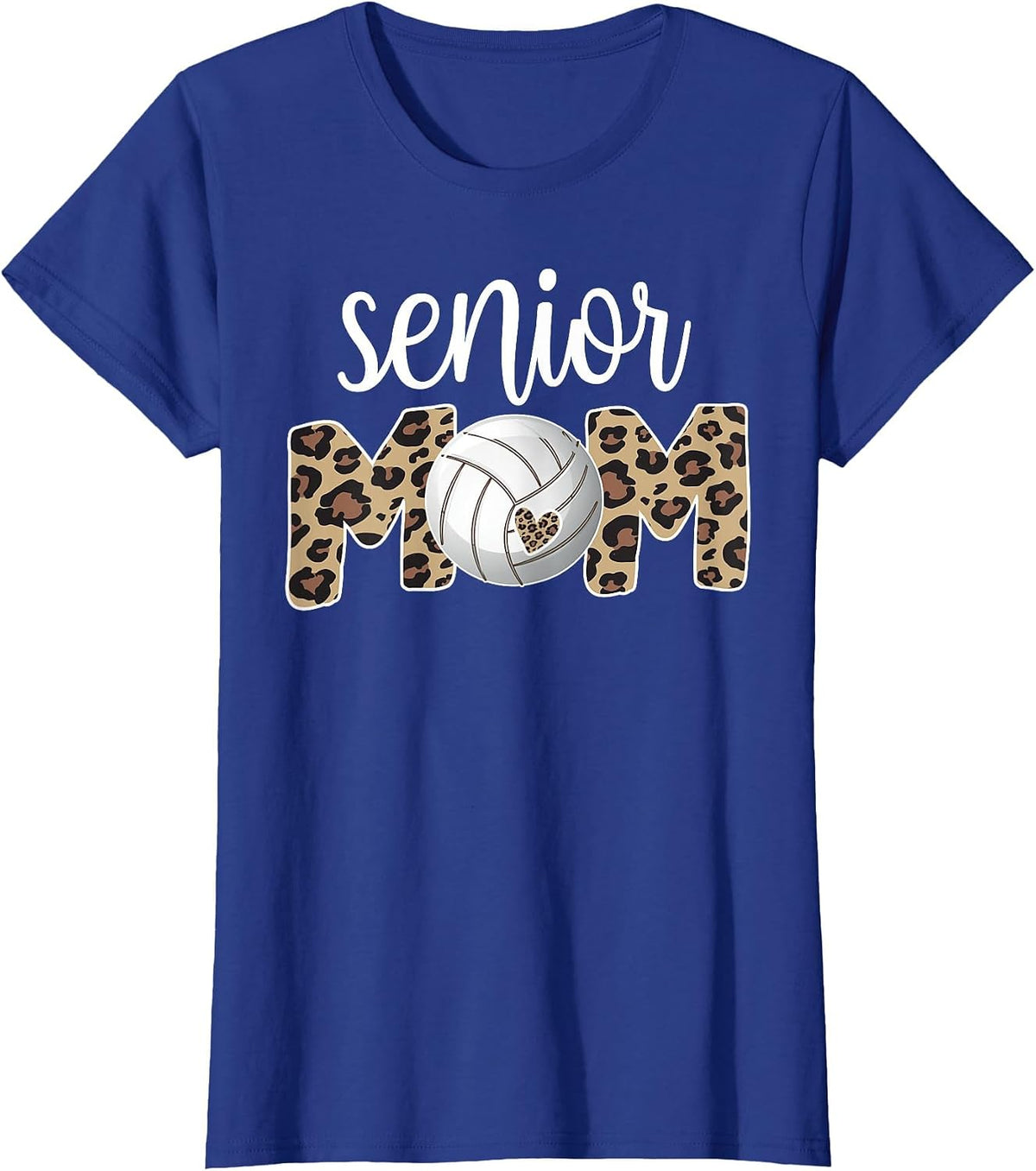 Proud Senior Mom Volleyball Player Senior Mama T-Shirt - Royal Blue