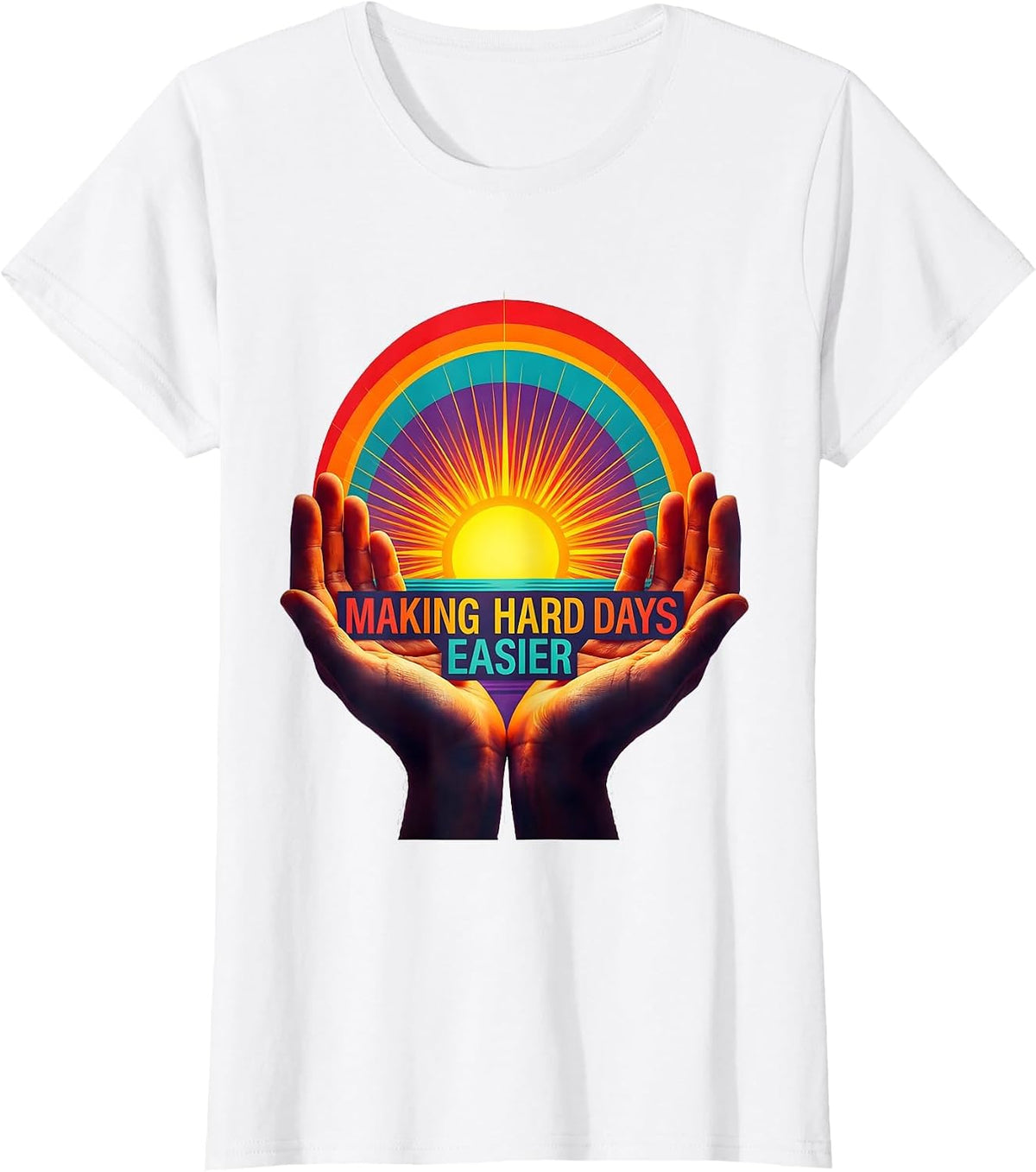 Making Hard Days Easier Social Worker Design T-Shirt - White