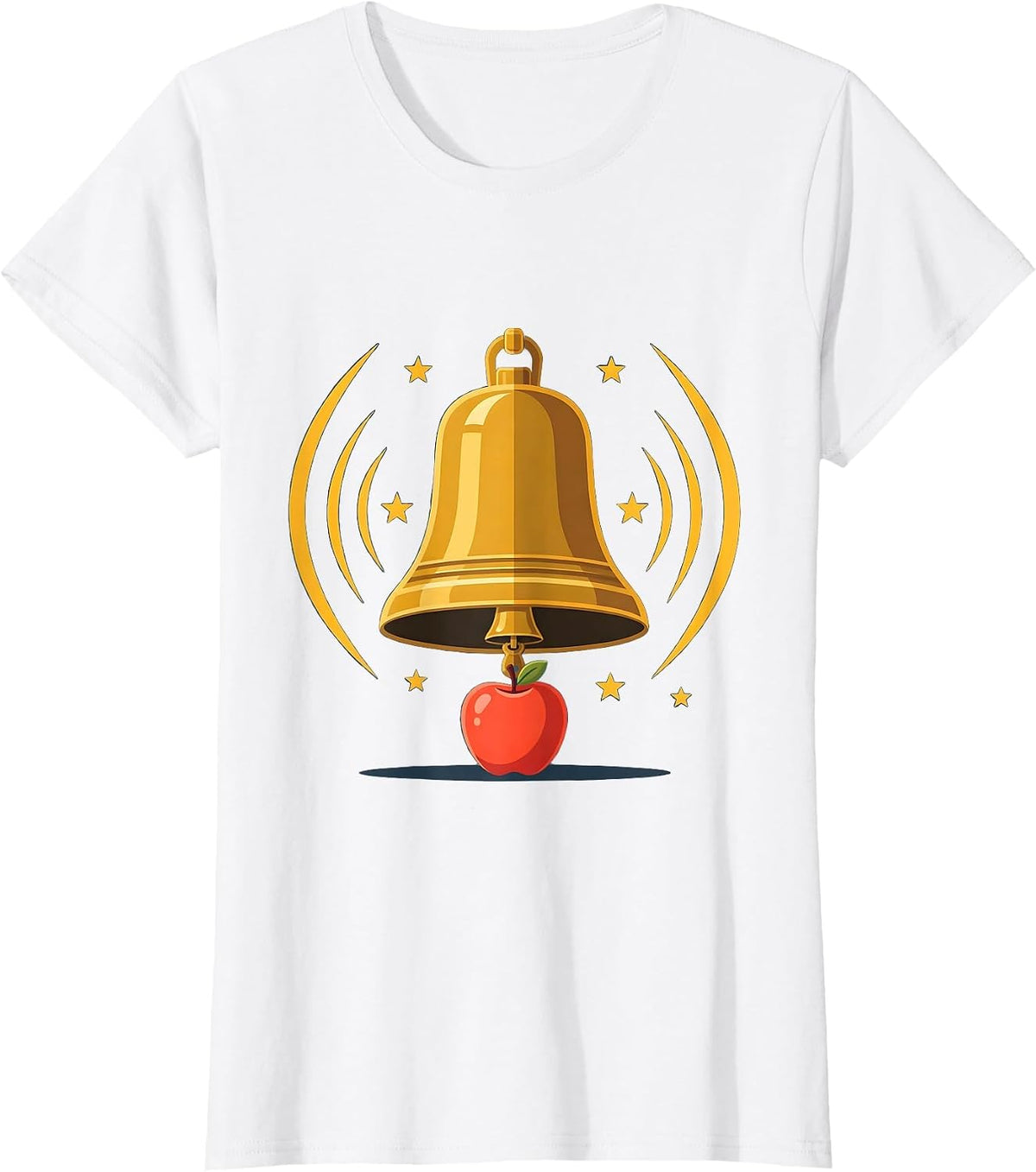 First Day of Kindergarten School Bell Ringing T-Shirt - White