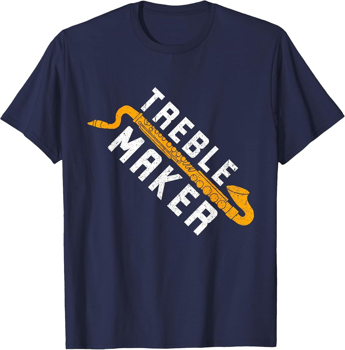 Bass Clarinetist Treble Maker Bass Clarinet T-Shirt - Navy Blue