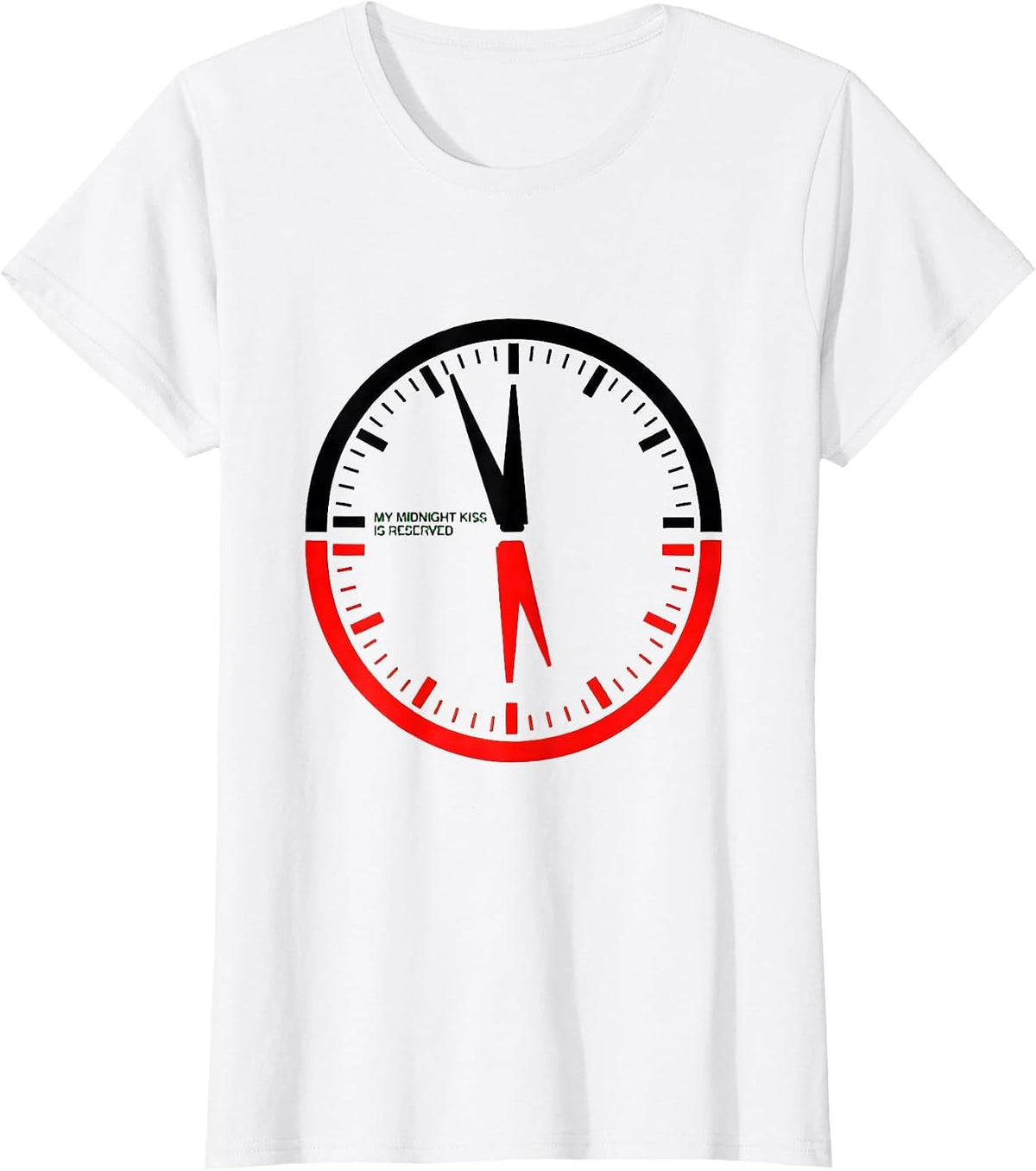 Women's My Midnight Kiss Is Reserved Geometric Naughty Couple New T-Shirt - White