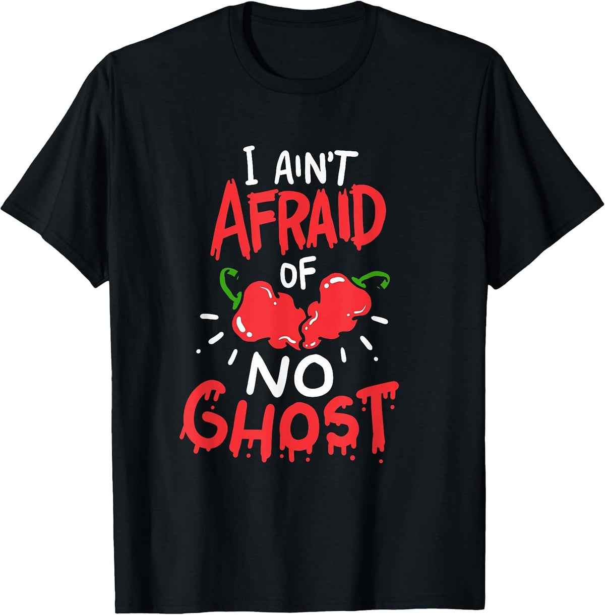 Ghost Pepper Food, Hot Food Kiva, Bhut Jolokia T-Shirt - Black