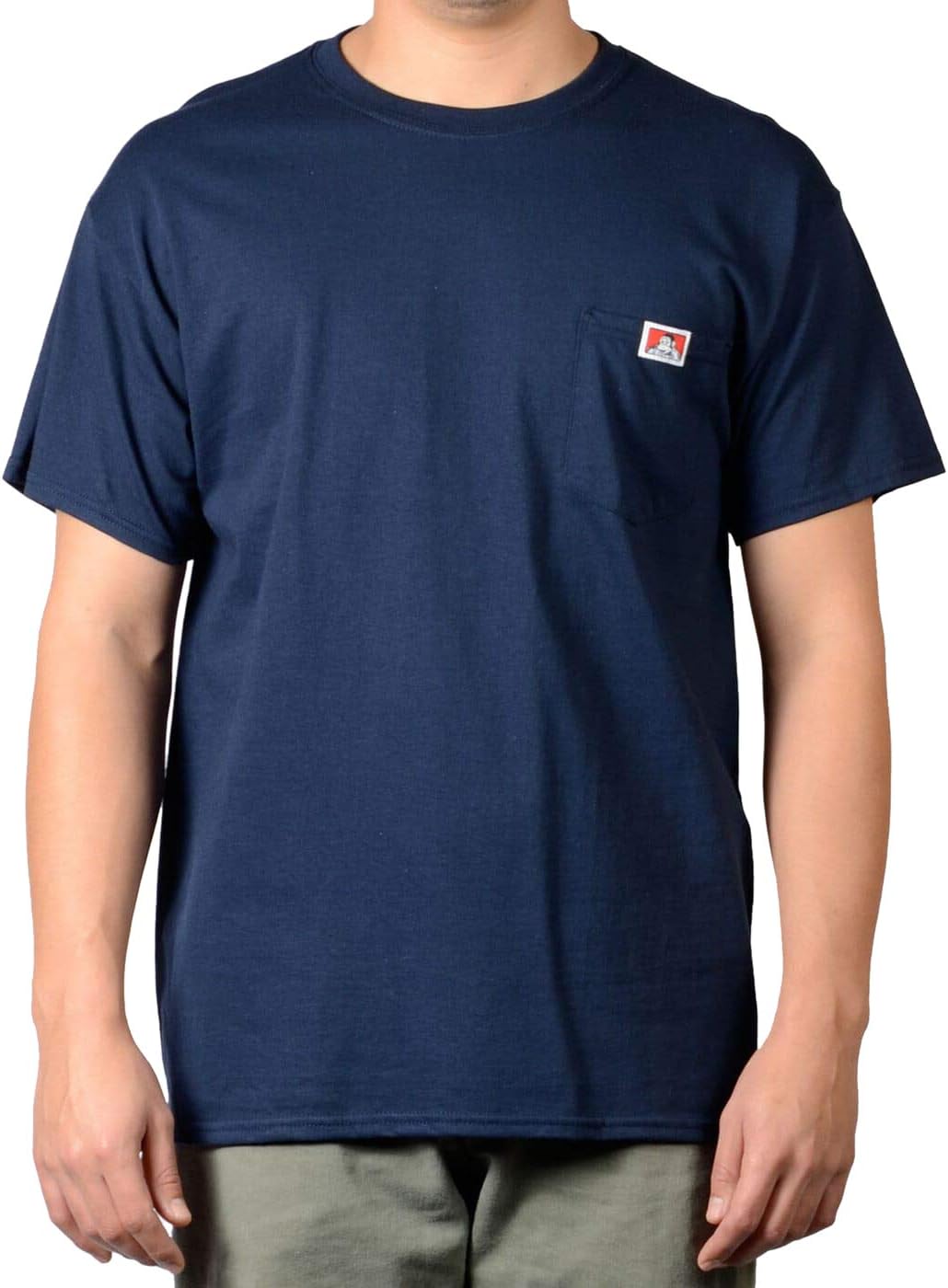 Ben Davis Men's Short Sleeve Heavyweight Pocket T-Shirt - Navy