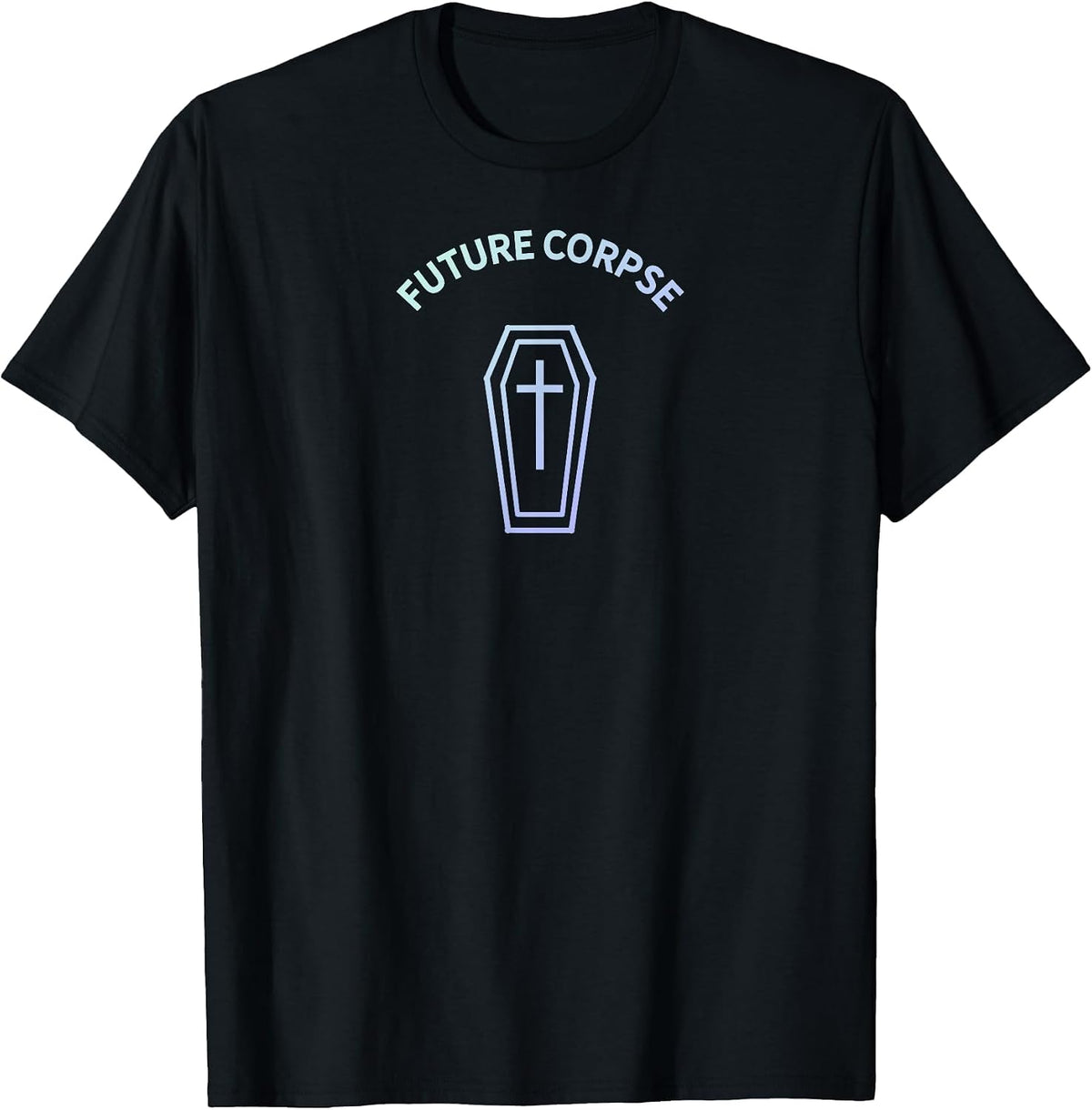 Future Corpse Coffin Pastel Goth Grunge Halloween Aesthetic T-Shirt - Black