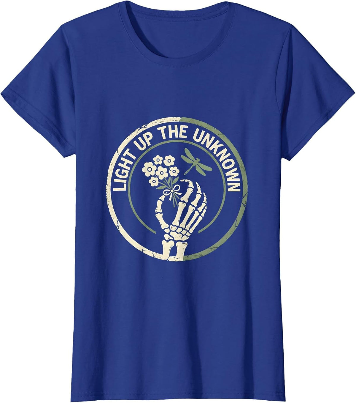 Women's Light Up the Unknown Radiology Design T-Shirt - Royal Blue