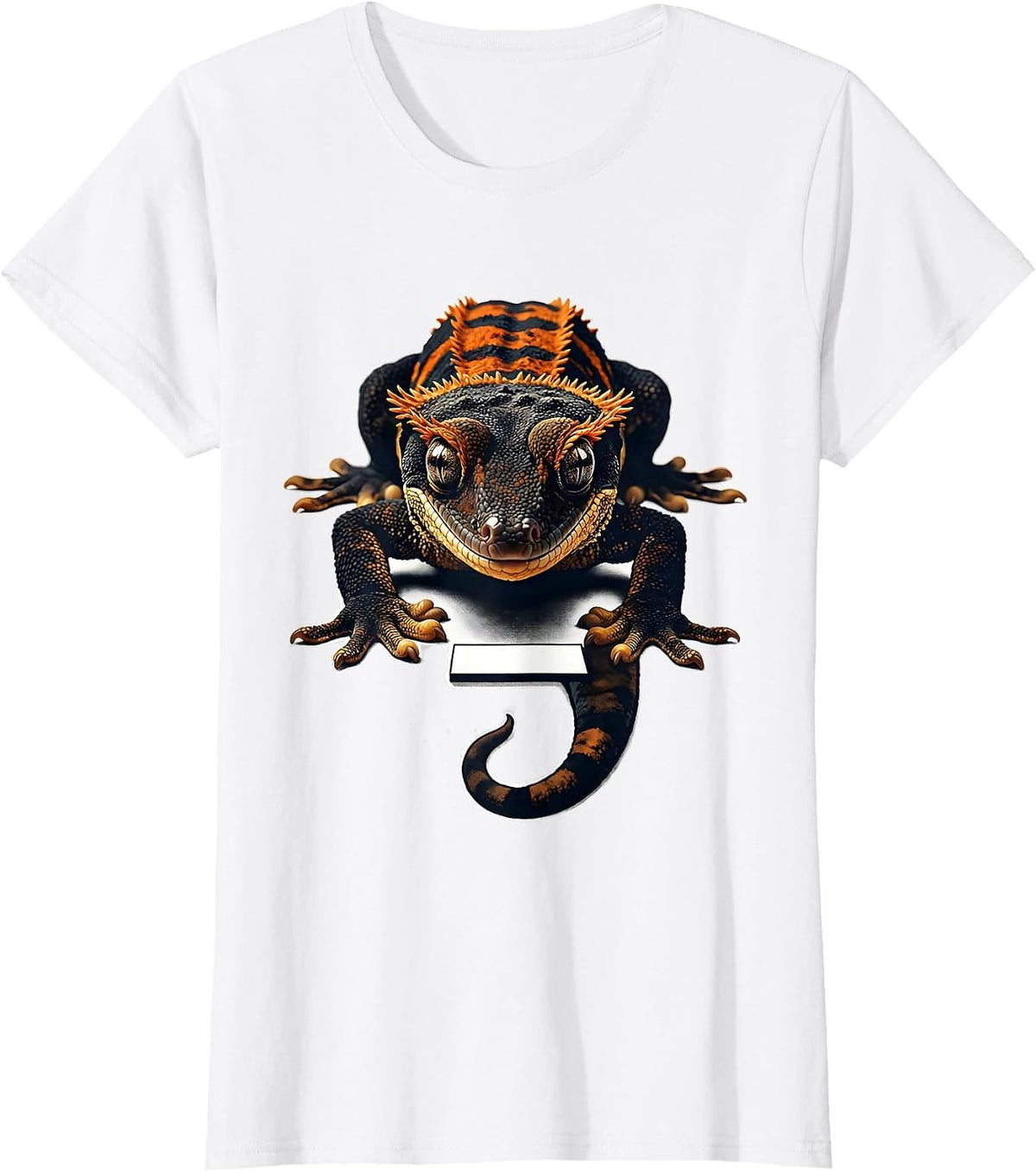 Crested Gecko Glass Surfing Funny Reptile Lover Gift T-Shirt - White