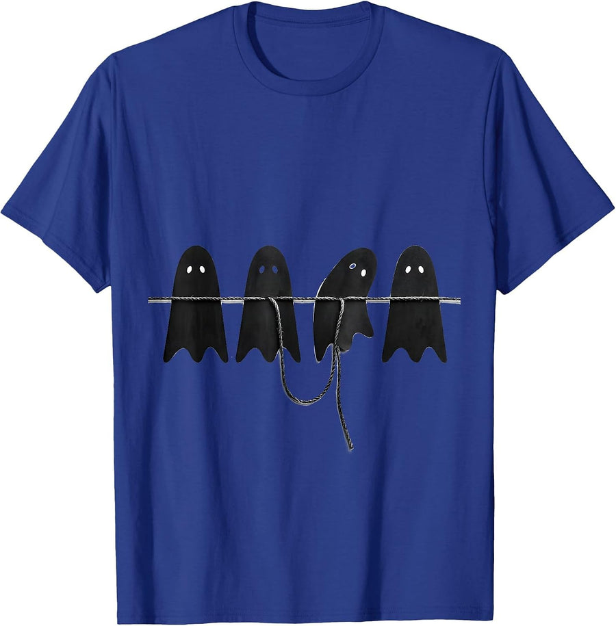 Para Normal Ghost Silhouettes SPED Paraprofessional T-Shirt - Royal Blue