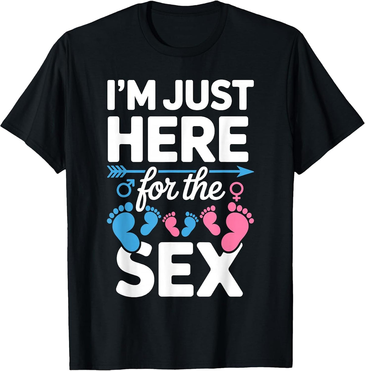 Gender Reveal Costume for Men Women Adult Gender Reveal T-Shirt - Black
