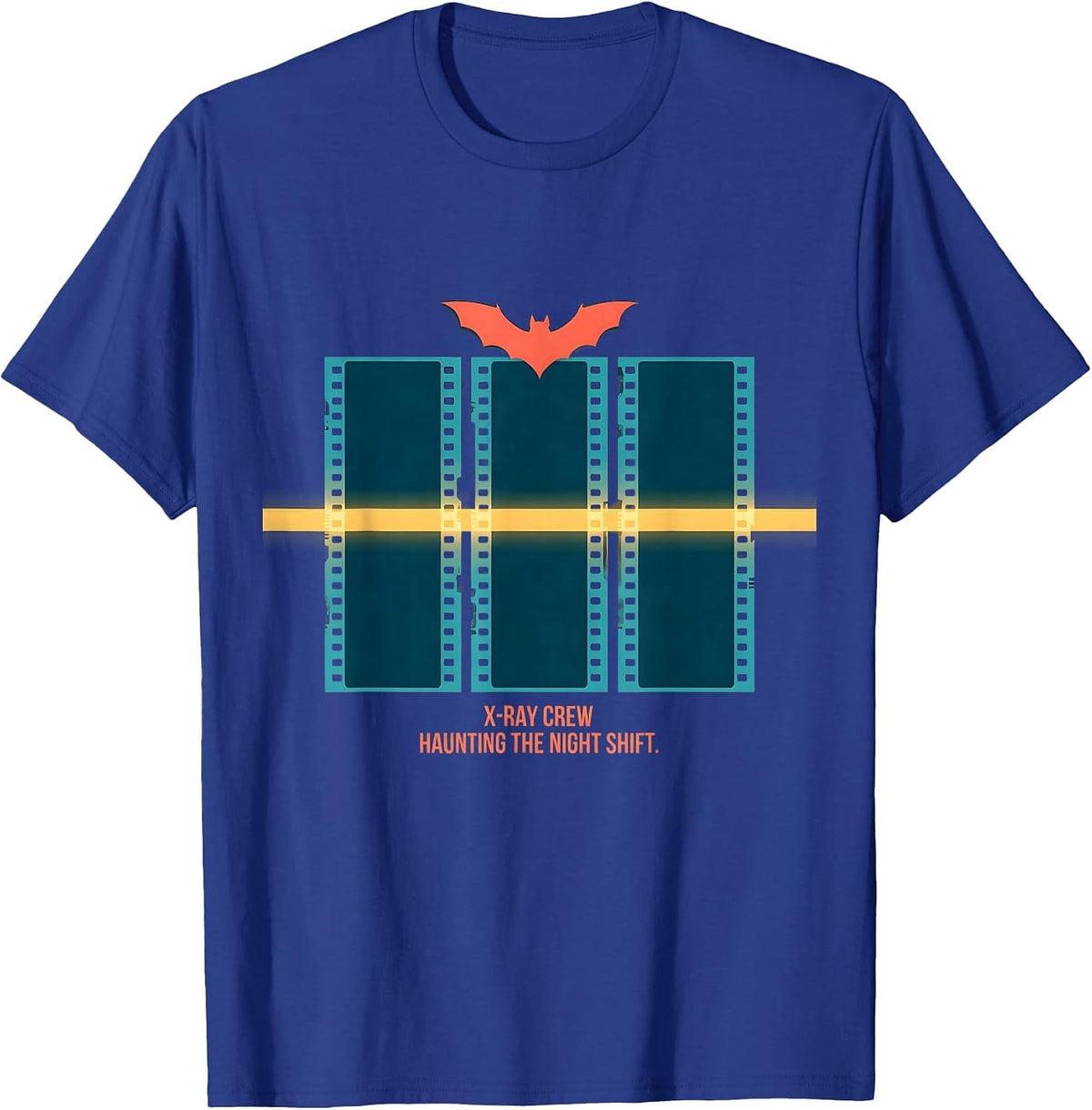 Men's X-Ray Crew Haunting The Night Shift Funny Radiology Tech T-Shirt - Royal Blue