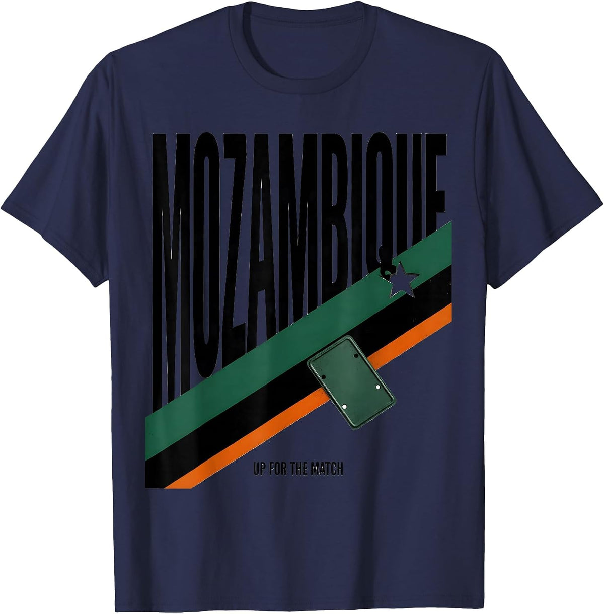 Men's Mozambique, Up For The Match Heritage Pride Rugby Fan T-Shirt - Navy Blue