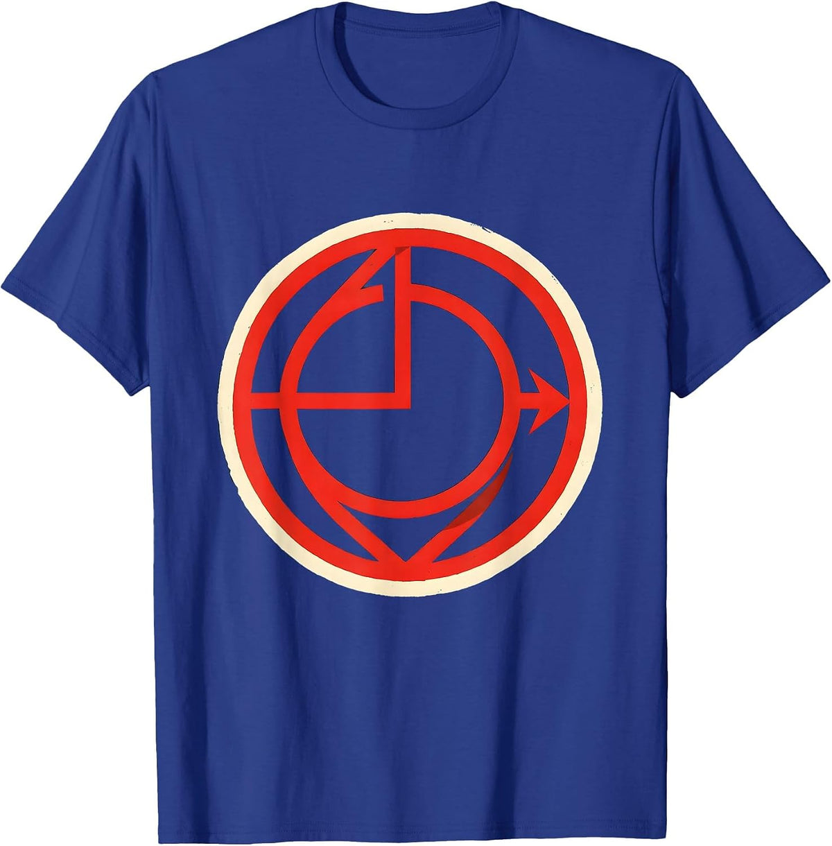 Math Tangent Line Emblem Funny Math Teacher Humor T-Shirt - Royal Blue