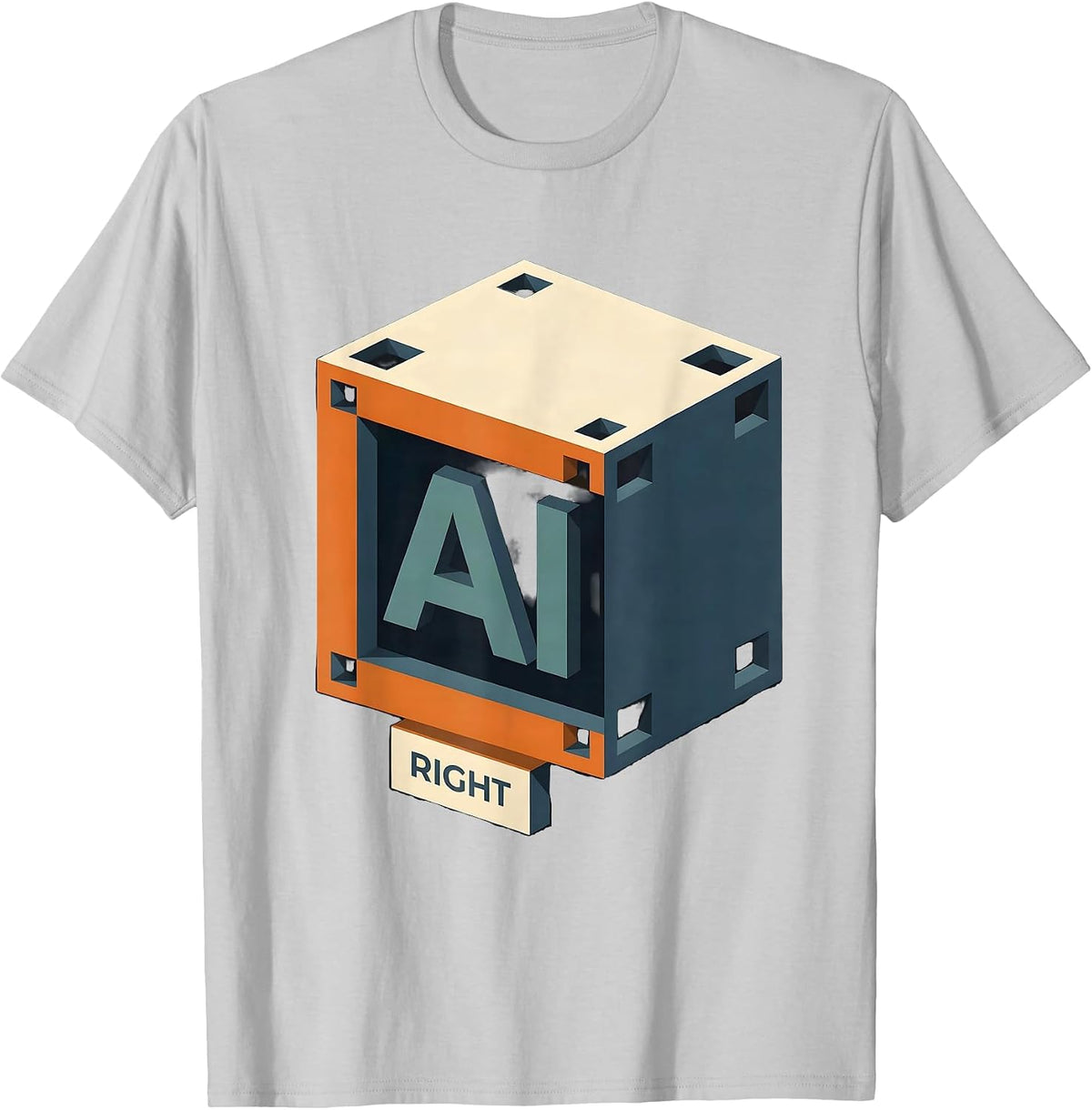 Men's Al Right Funny Chemistry Periodic Table Wordplay Science T-Shirt - Silver Grey