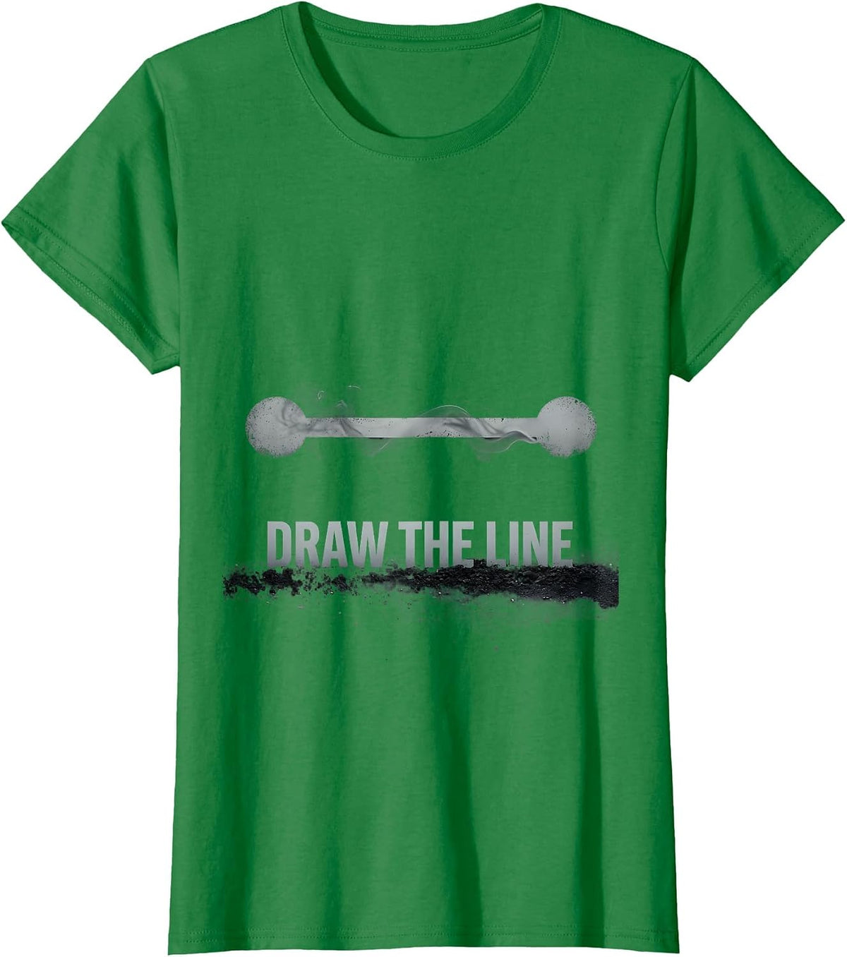 Women's Draw The Line Funny Math Teacher Math Nerd Humor T-Shirt - Kelly Green